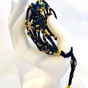 Bracelet handmade seed bead adjustable!